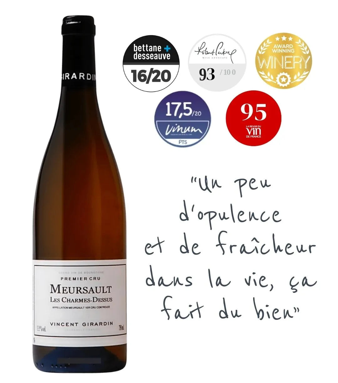 Vincent Girardin, Meursault 1er Cru Charmes Chardonnay 2018