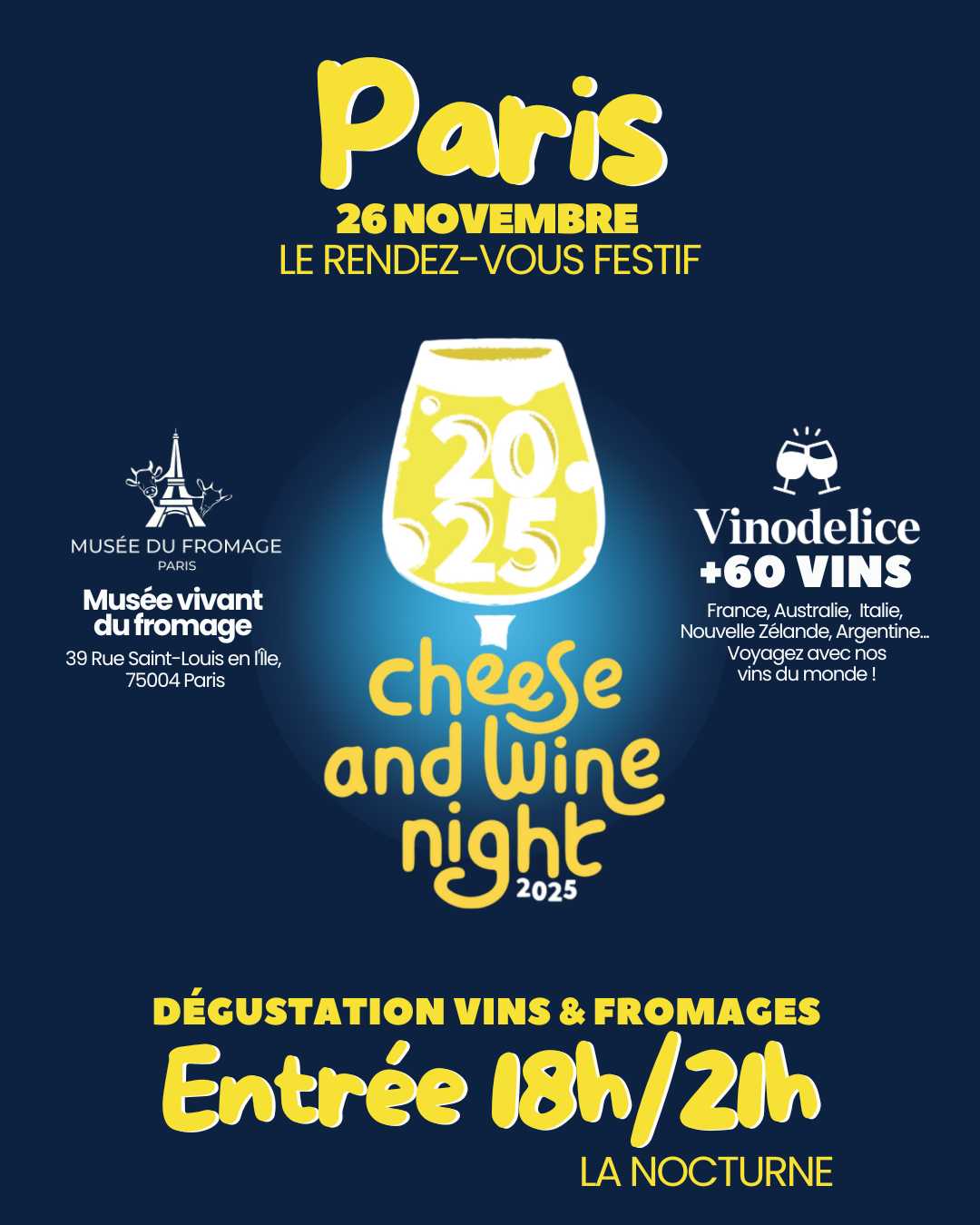 Cheese & Wine Night Paris - 26/11 Evening Session