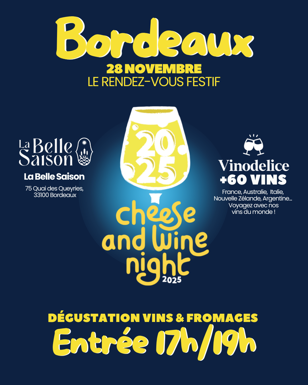 Cheese & Wine Night Bordeaux - 28/11 Afternoon Session