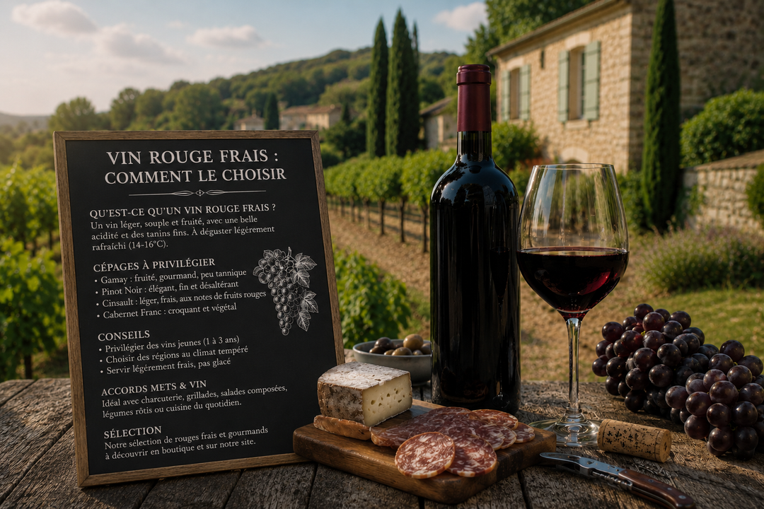 Vin rouge frais : comment le choisir (cépages, conseils et sélection)