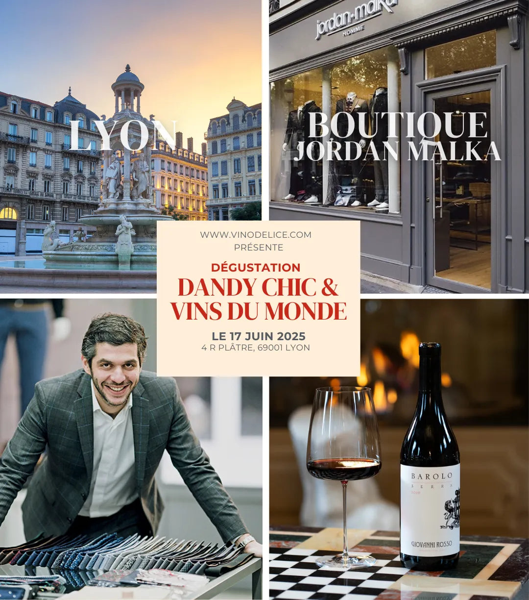 DÉGUSTATION “Dandy Chic & Vins du Monde” avec Jordan Malka – Mardi 17 juin – Lyon