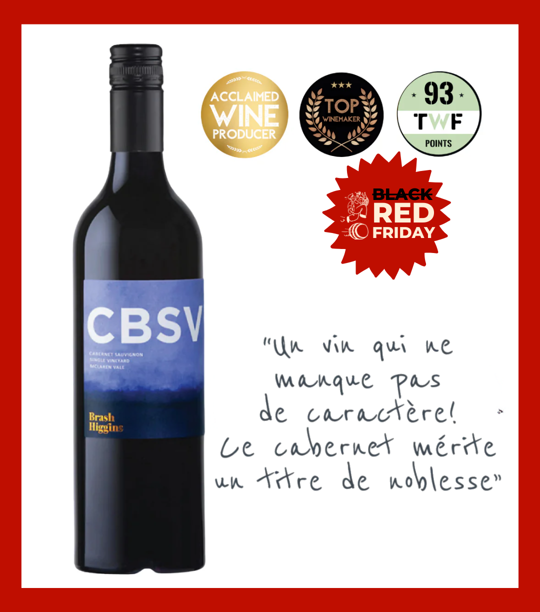 Brash Higgins, CBSV, Cabernet Sauvignon 2021