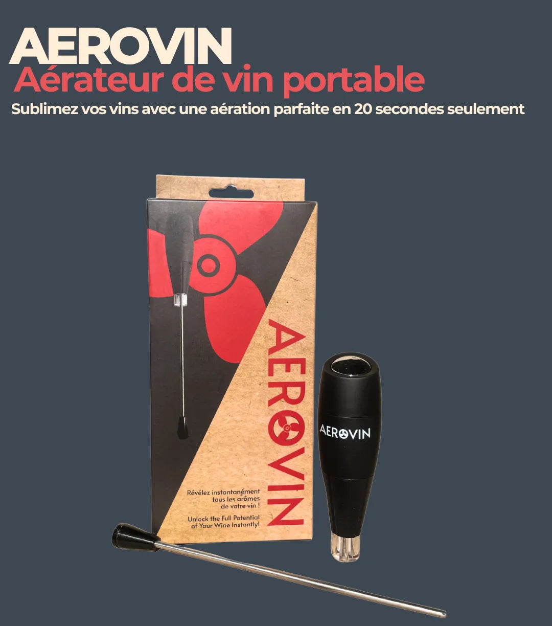 AEROVIN, Aérateur de Vin portable (Accessoire)
