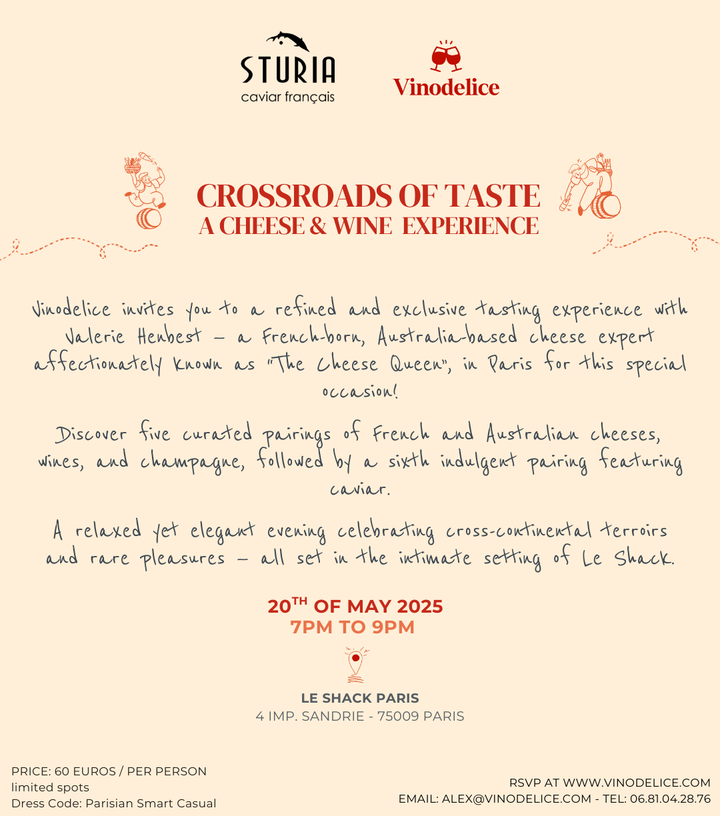 "Saveurs Croisées" DÉGUSTATION VIN & FROMAGE - Mardi 20 Mai - Paris