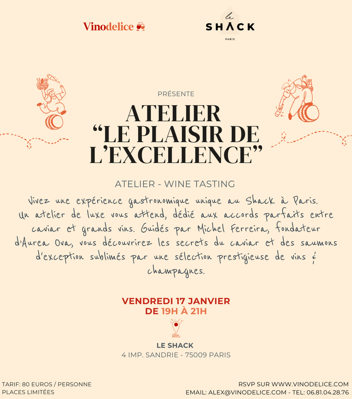 Atelier "Le Plaisir de l'excellence" Le Shack - Paris - Jan 17th, 2025