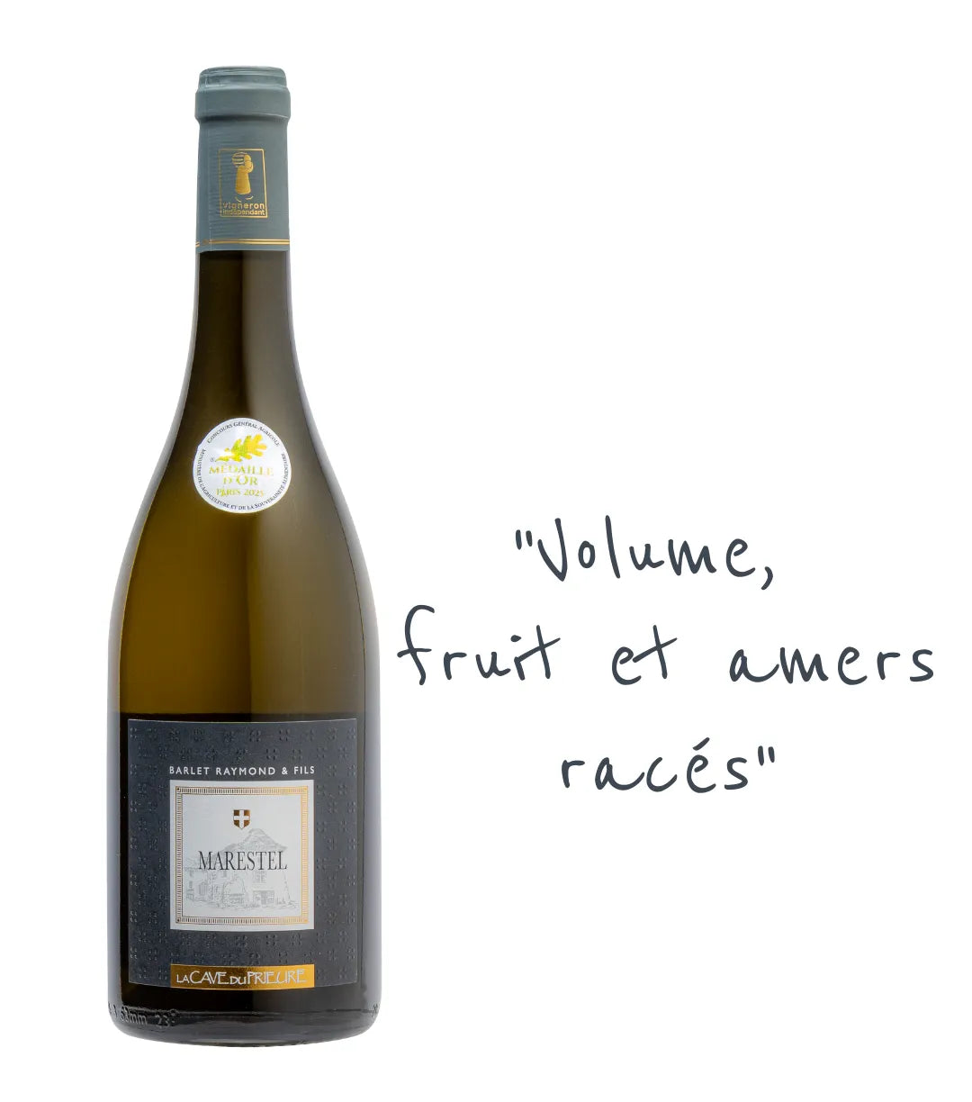 Marestel 2023 par Barlet Raymond & Fils : Le grand cru de l'Altesse. Volume, amers racés et finale fraîche. Un grand vin de garde et de gastronomie.