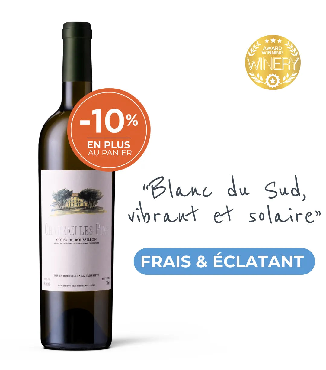 Château Les Pins Blanc, Côtes du Roussillon 2024