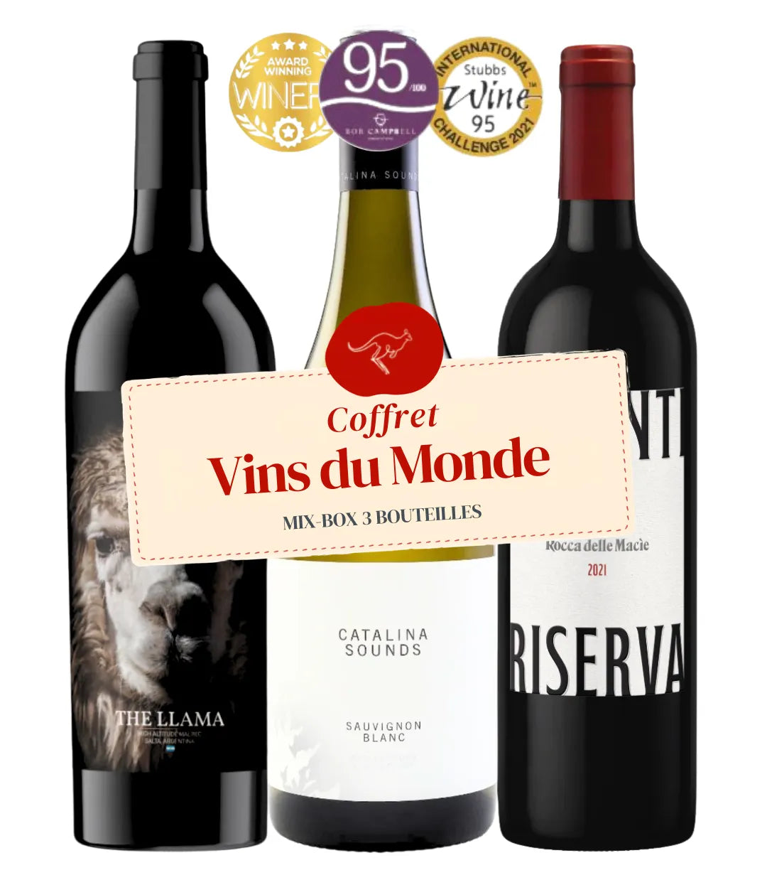 Coffret "Vins du Monde" (3 bouteilles)
