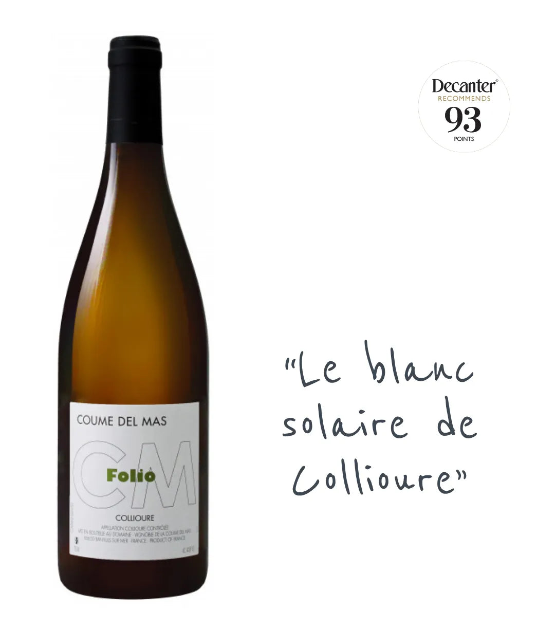 Coume del Mas Collioure blanc Folio 2025