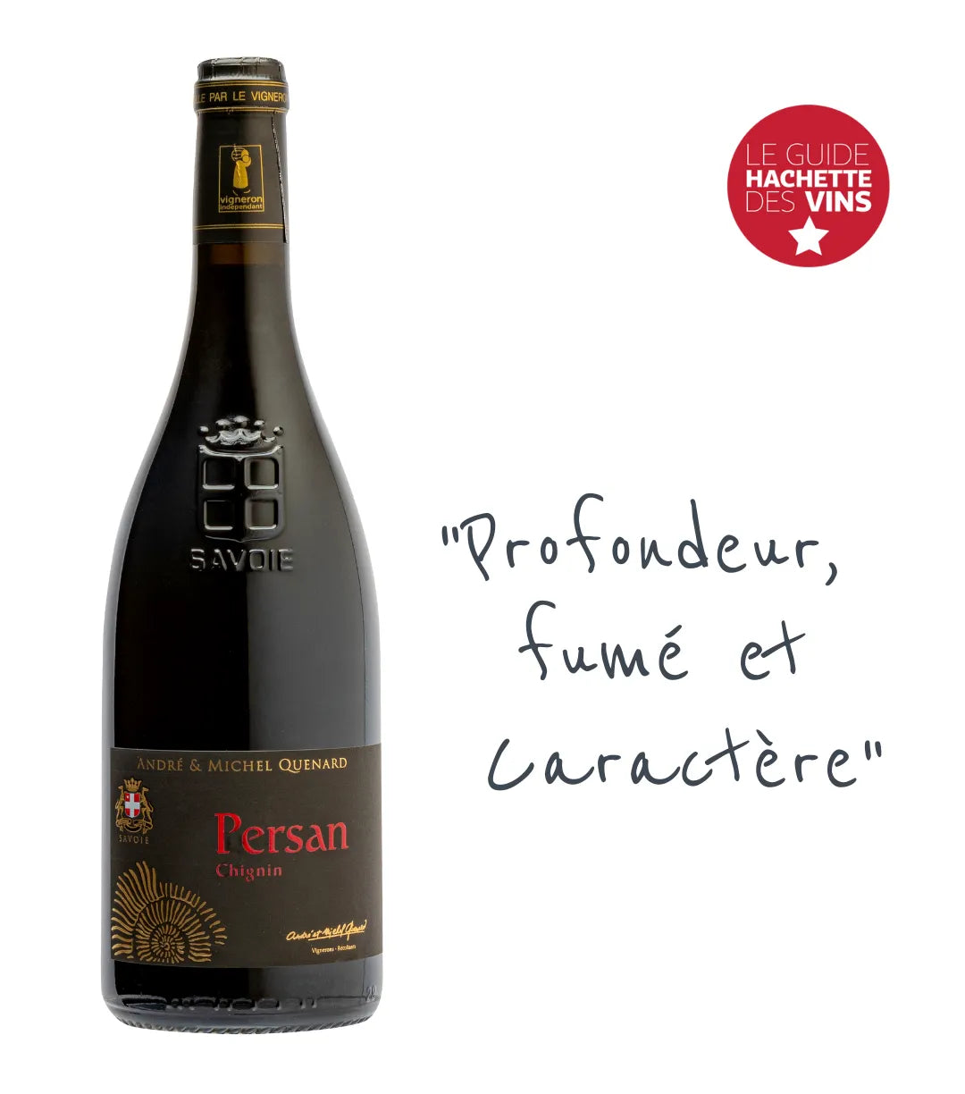 Chignin Persan 2023 : La renaissance d'un cépage oublié. Notes fumées, jus de viande et fruits frais. Bouche racée et profonde. Parfait sur gibier.