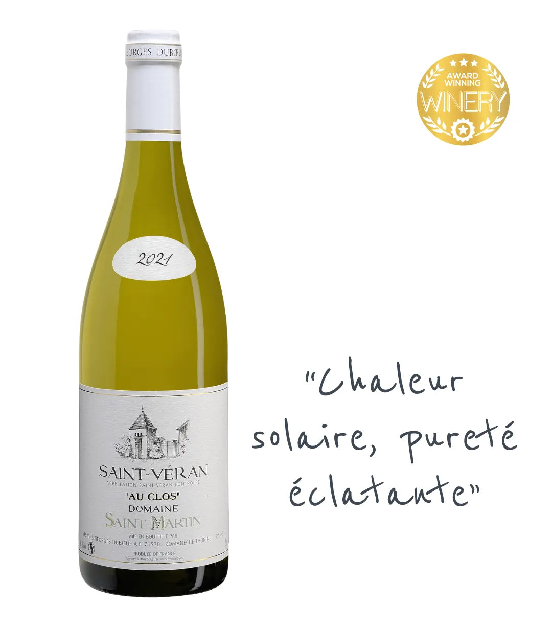 Domaine Saint-Martin Saint-Véran "Au Clos" 2021