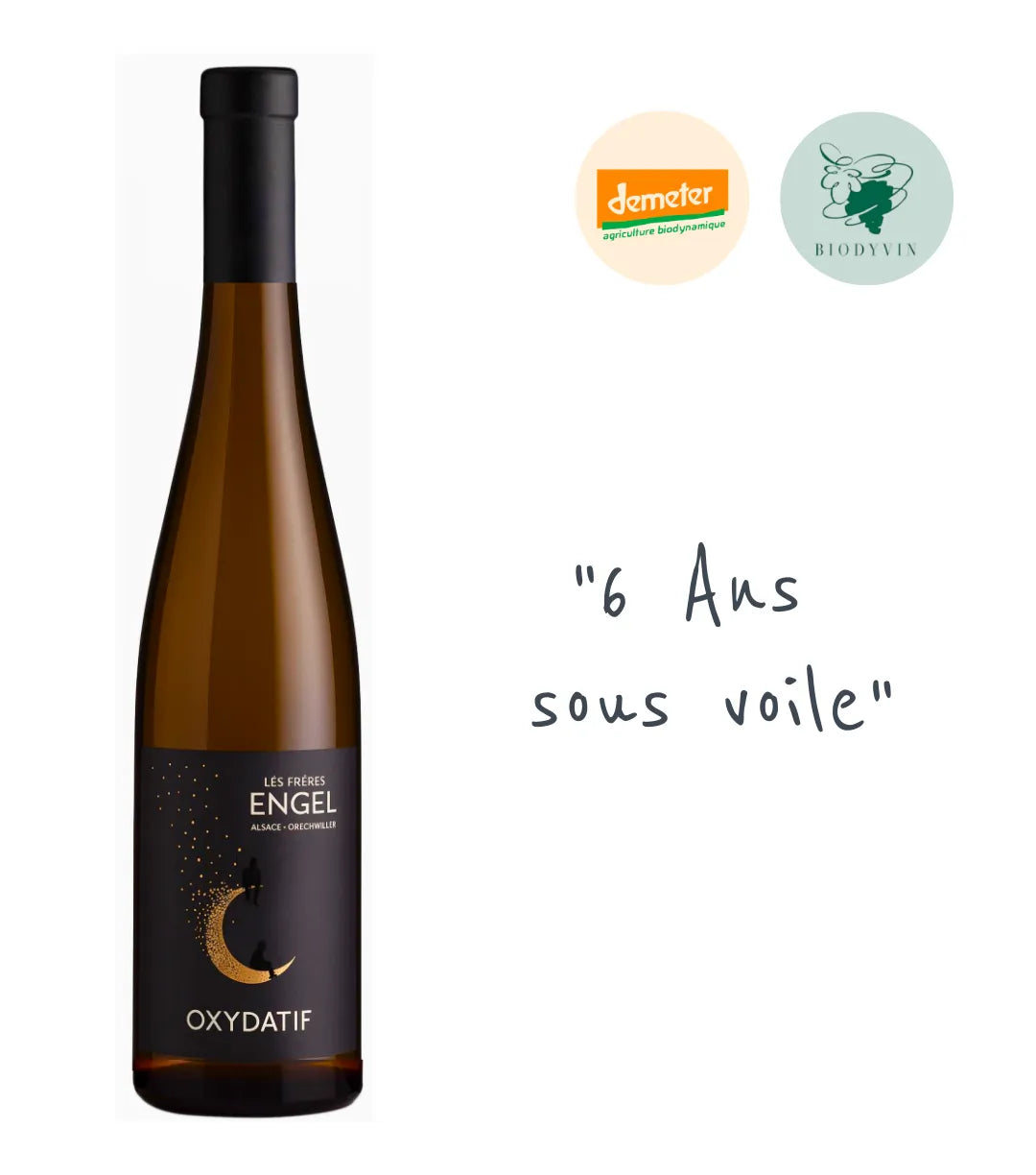 Une cuvée rare et audacieuse : Riesling Grand Cru élevé 6 ans sous voile. Notes de noix et d'agrumes confits. Un vin de méditation certifié Demeter.