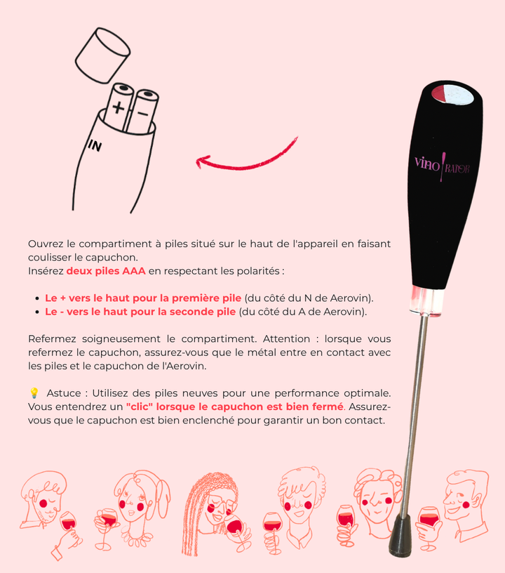 VINORATOR, aérateur de vin électrique portable