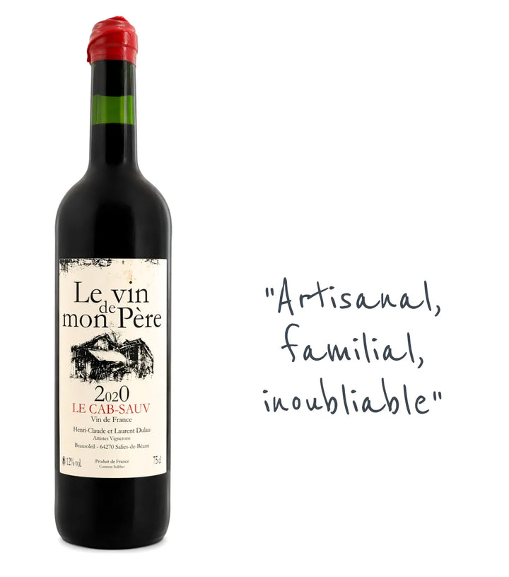 Le Vin de mon Père, Cabernet Sauvignon 2020