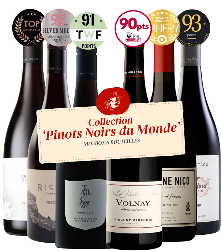 6 bouteilles de vins Cépage Pinot Noir