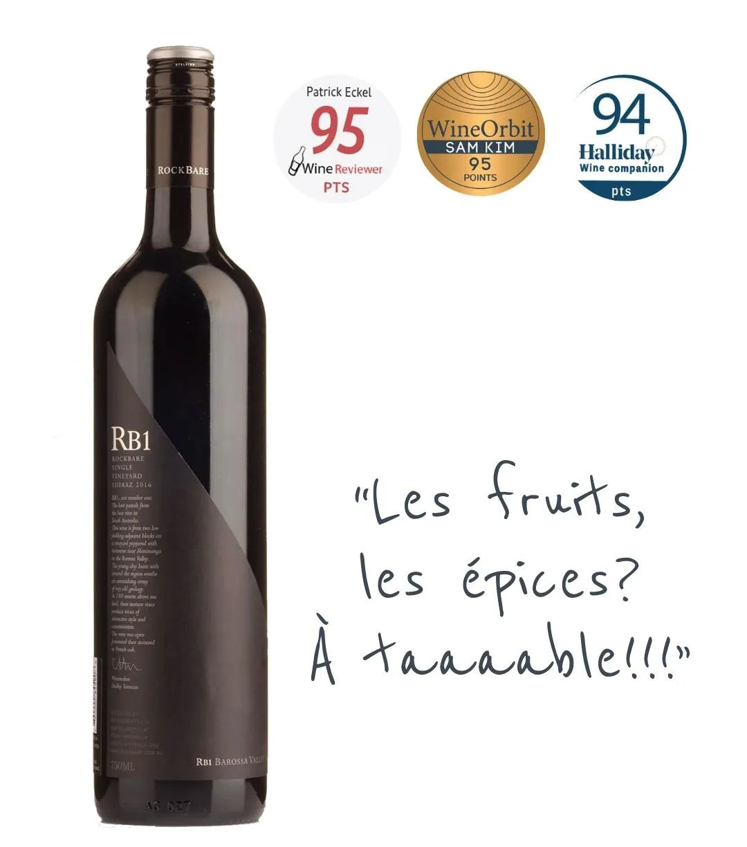 Rockbare Barossa Valley RB1 Shiraz 2018 FR Lulu Sauvignon Blanc 2023 FR